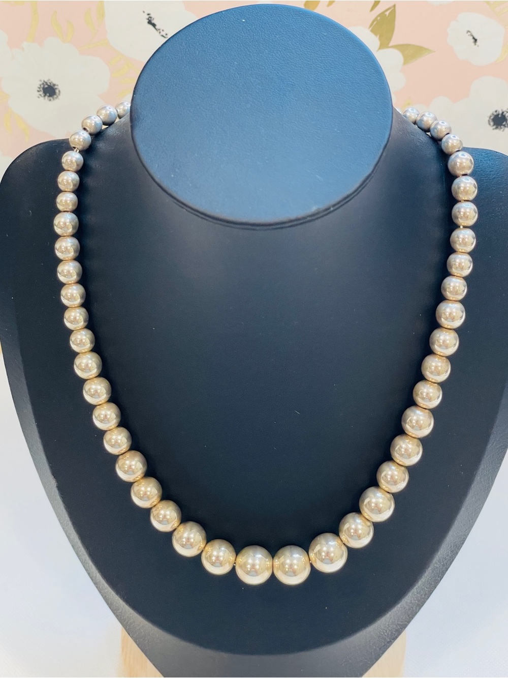 Tiffany & Co. Hardwear Beaded Sterling Silver Collar Choker Necklace